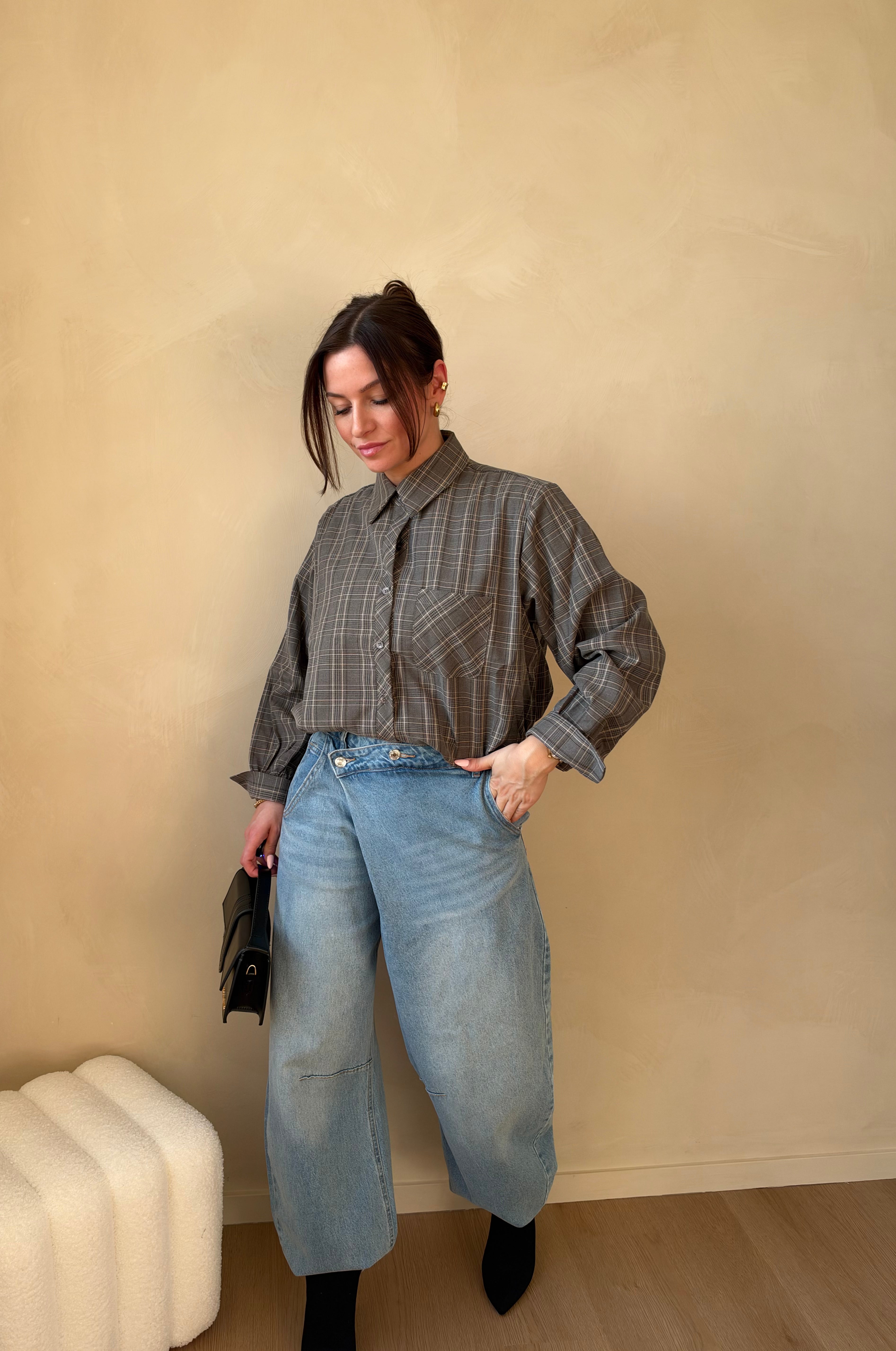 Blouse taupegrijs