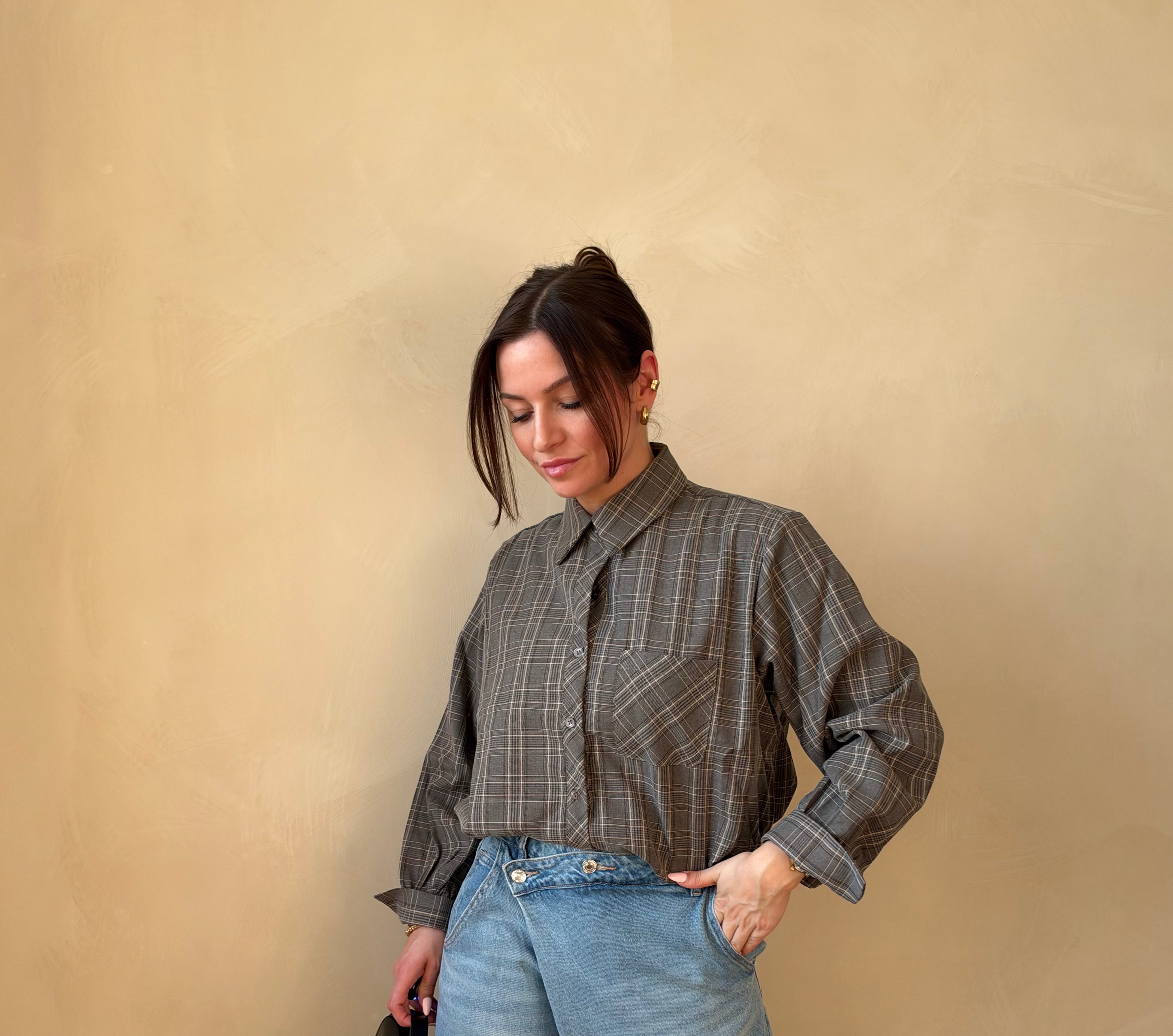 Blouse taupegrijs