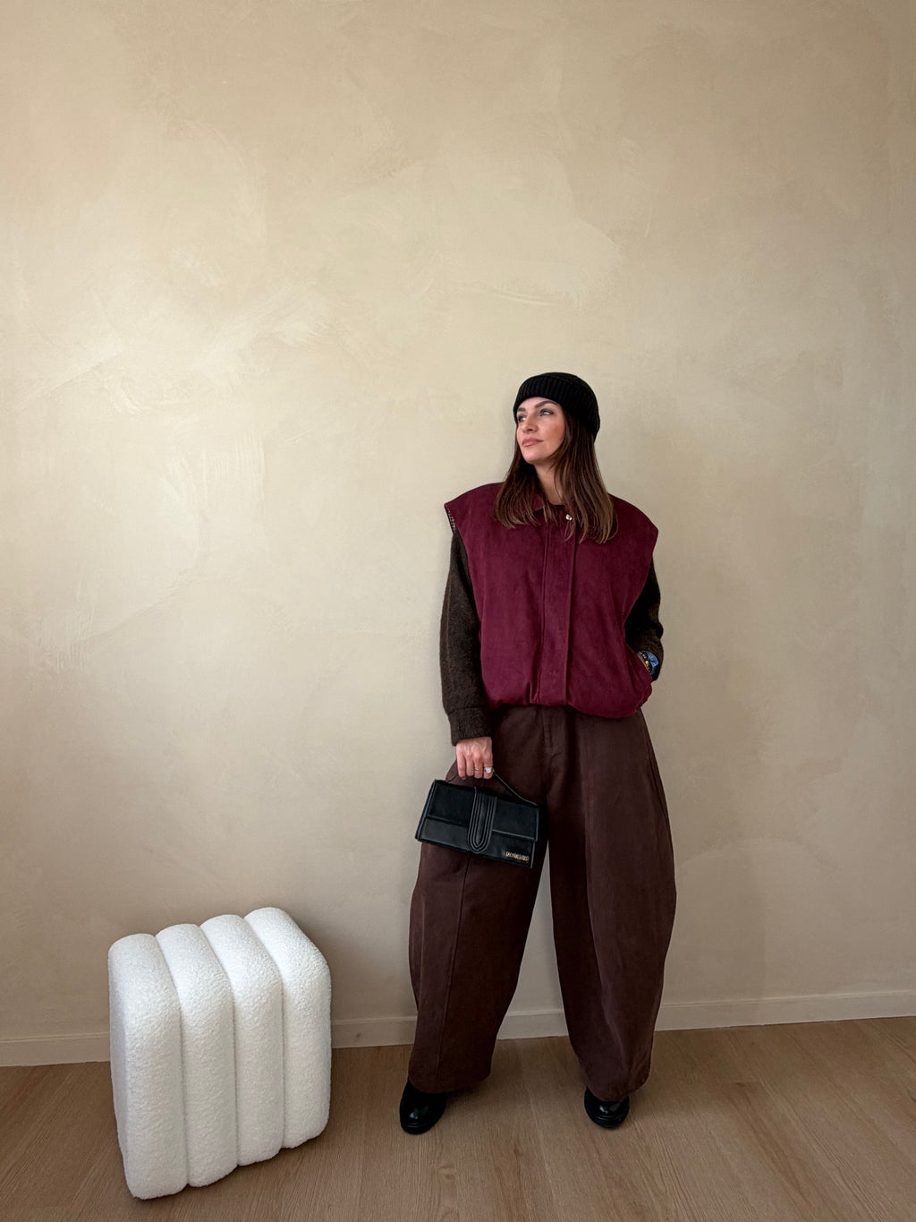 Luna vest burgundy