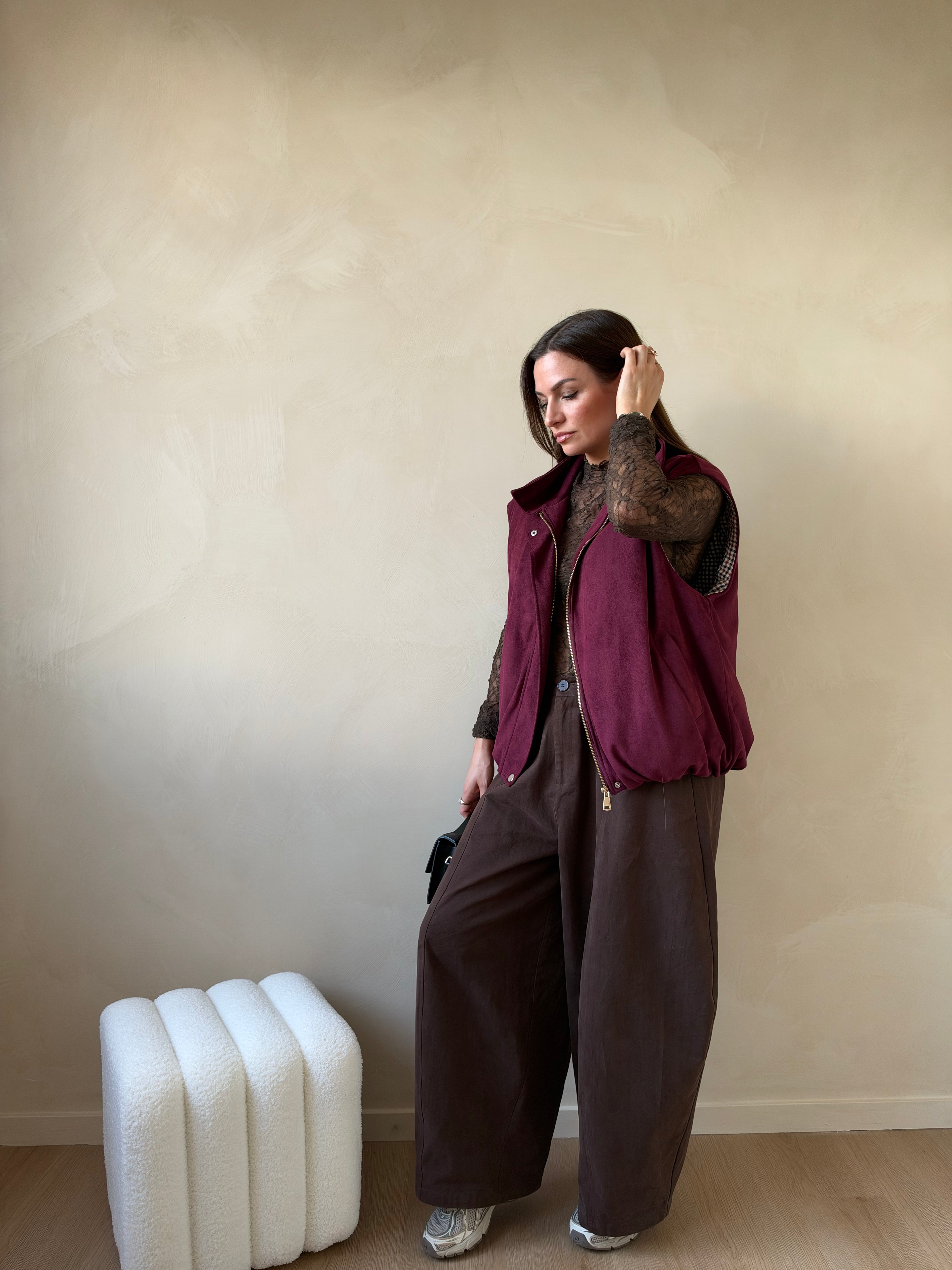 Luna vest burgundy
