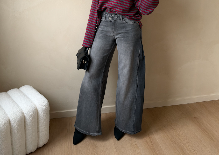 Nova wide leg jeans grey